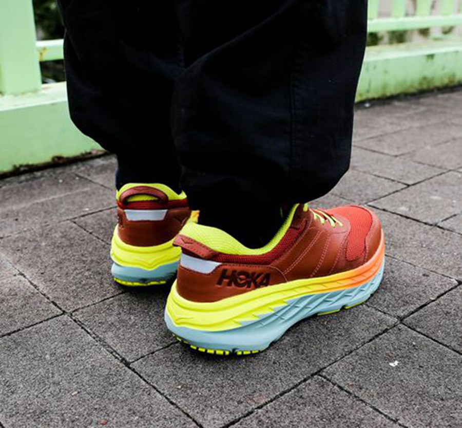 Hoka One One ランニングシューズ メンズ 赤 - Bondi L - BM5029781